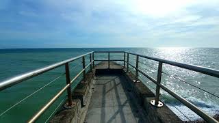 Royalty free reusable video #Pier #Ocean #Walk #Sea #Water #Outdoors #Peace #Seaside