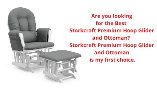 Storkcraft Premium Hoop Glider and Ottoman