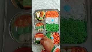 Happy independence day 🇮🇳🇮🇳💐🎉 tricolour thali #independencedaystatus #shortvideo #healthyfood #short