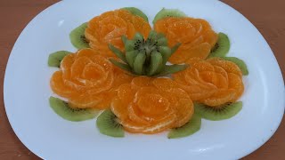 Sliced ​​​​fruits on the festive table.Красивая нарезка из фруктов на праздничный стол.#dessert