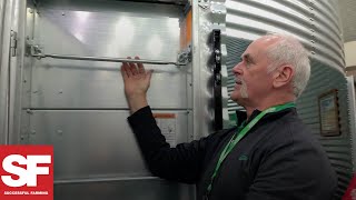 New grain bin door with safety latch from Sukup Manufacturing | Successful Farming