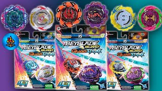 HASBRO REVEAL QUADSTRIKE CHAIN POSEIDON P8 AMBUSH NYDDHOG N8 FIERCE BAZILISH B8 DUAL PACK BEYBLADES