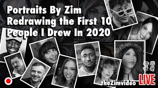 Portraits By Zim Redrawing The First 10 People I Drew In 2020 Part 8