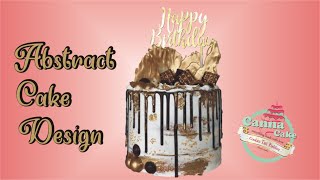 abstract cake desain - Desain cake ultah