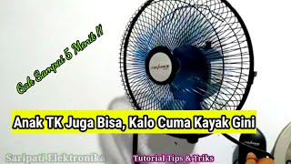 cara pasang kipas angin ditembok