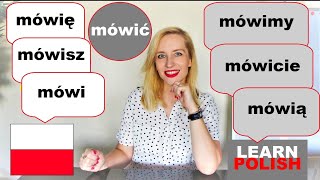 LEARN POLISH (A1). "MÓWIĆ" - "SPEAK", "TALK", "SAY" (CONJUGATION)/ ENGLISH SUBTITLES