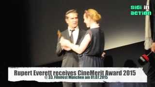 Rupert Everett makes fun with Diana Iljine @ CineMerit Award 2015 @ 33. Filmfest Munich