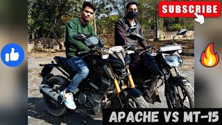 Apache RTR 160 4v VS MT-15 V2 | Apache rider | New Video | 1 February 2023