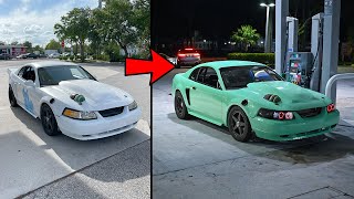 Transforming my turbo mustang with a vinyl wrap...