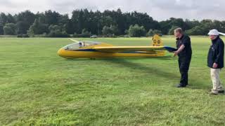 Boshun Glider Graceful takeoff from Portmoak Airfield