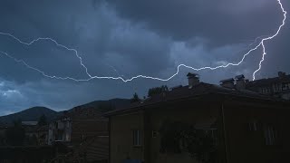 Distant Thunderstorm With Light Rain | 8 Hours | Sounds For Sleeping