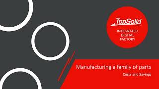 Manufacture a family of parts with TopSolid