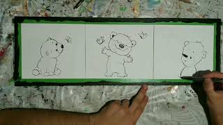 TABLEAU POUR ENFANT TRIPTYQUE - artiste peintre 🖌️