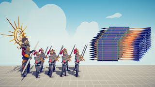 100x MEDIEVAL SOLDIERS + OVERSEER vs EVERY GOD - Totally Accurate Battle Simulator TABS