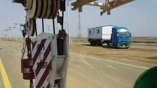 Trailer loaded Departure/ watching passing by my/ crane operator's life # raw vlogger