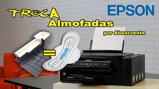 Troca das Almofadas da Epson L395 por Absorventes femininos, Dica valiosa custo Beneficio