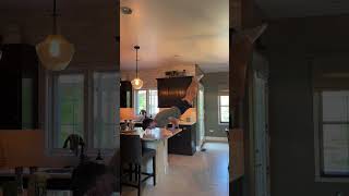 Creative gymnast uses countertop as an apparatus!