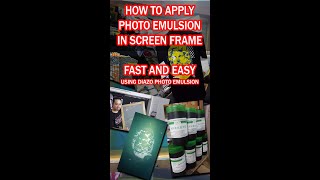 HOW TO APPLY DIAZO PHOTO EMULSION APPLICATION