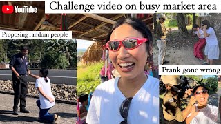 Challenge video on busy market area || police  gave us punishment || Arunachal village life  vlog 🇮🇳