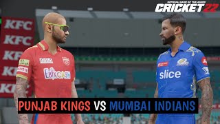 Mumbai Indians vs Punjab Kings | IPL 2024 With New Team | Cricket 22 | 4K HDR |