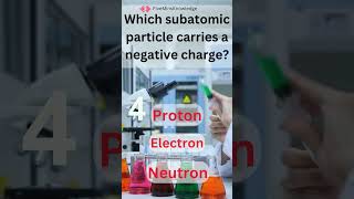 Chemical Challenge: Quiz Series |V7| Which subatomic particle carries a negative charge?  #quiztime