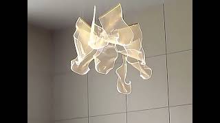 Acrylic Paper Chandelier#chandelier #chandelierdesign #home #lighting #interiorlight #ledchandelier