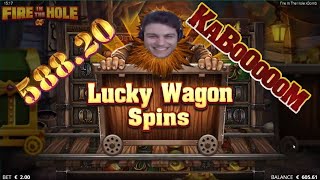 HUGE WIN !!! KABOOOOOM!!! 588 EUR Fire In The Hole SLOT | Live stream Luckymartin777