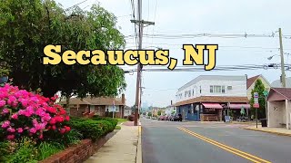 Walk tour in Secaucus, New Jersey | Rear of the hotel Red Roof Plus to Downtown Secaucus