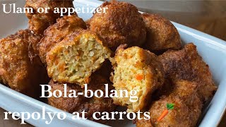 Bola-bolang repolyo at carrots | for snacks or appetizer