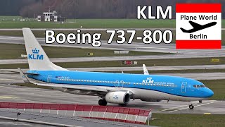 KLM Boeing 737-800 *PH-BXH* rainy takeoff from Hamburg Airport // The Flying Dutchman