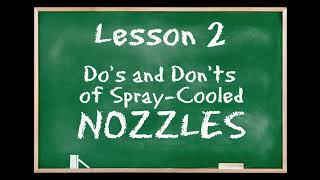 Do's and Don'ts of Spray Nozzles