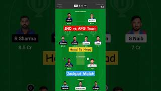 IND vs AFG today dream11 prediction team || india vs Afghanistan || #shorts #trending #viral