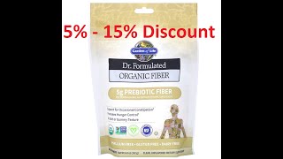 Discount - Garden of Life, Dr. Formulated, Organic Fiber, Clear, Unflavored, 6.8 oz (192 g) Review