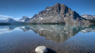 Bow Lake and Crowfoot Mountain | 4K Drone Footage