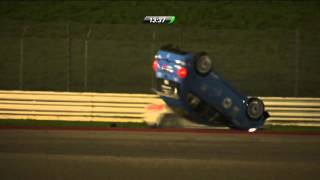 Trofeo Abarth 2015 at Misano, Gagliano flips