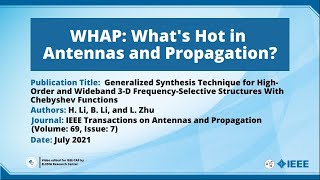 A Generalized Synthesis Technique for High-Order and Wideband 3-D Frequency-Selective Structures ...