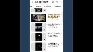 Shout Out to "KING OF EDITZ" plz subscribe and support this channel 😊😋