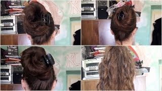 4 super easy hairstyles with CLUTCHER / Everyday hairstyle