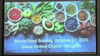 Worship with Grace United Tavistock for World Food Sunday - Oct 17th, 2021