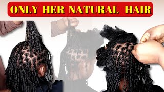 Mini Twists On Stretched Natural Hair / Perfect Back To School Protective Style