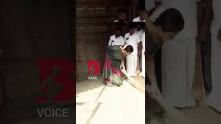 சிரித்துக் கொண்டே சுத்தம் செய்த குஷ்பு | Actress Kushboo Cleaning Temple |  B4Voice