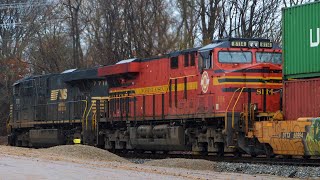 NS 8114 - Original NS Heritage Unit - Trails 2nd on NS 286 in the Rain - 12-01-23