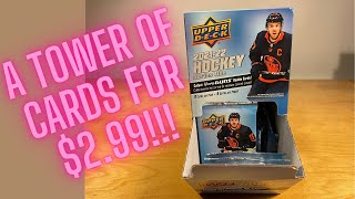 2021-22 Upper Deck Series 1 Hockey Gravity Feed Box Break and Review