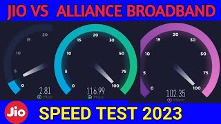 Jio vs Alliance Broadband Speed Test Alliance  Kolkata reliance jio vs broadband internet2023