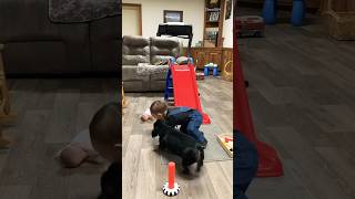 That dog kiss at the end tho😘🐶 #dogandbaby #funny #goodvibes #doglover #buddies #dogs #toddler