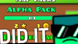 Beating the alpha pack in geometry dash