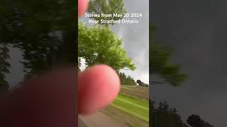 Storms from may 20th 2024 near Stratford Ontario Causes Nickel Size Hail and Water Pooling on Roads