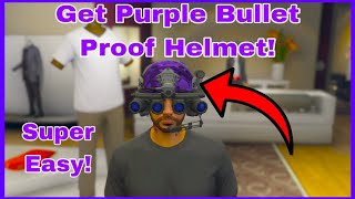 How To Get Purple Bulletproof Helmet In GTA 5! Solo & Easy!