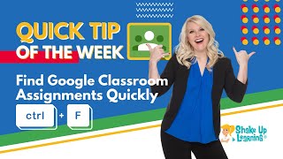 Find Google Classroom Assignments Quickly Using This Keyboard Shortcut!