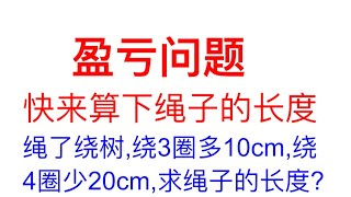 盈亏问题太复杂，变来变去搞不清，有多有少线段图，就算七十二变也能轻松搞定